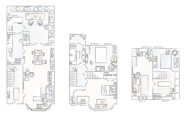 Un plano da casa de Marrit.