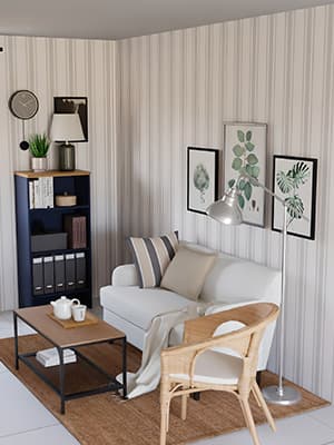 un salon à petits prix