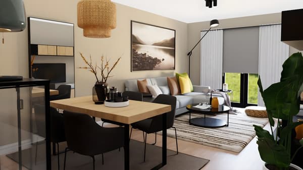 Un salón comedor con espacio para todos

