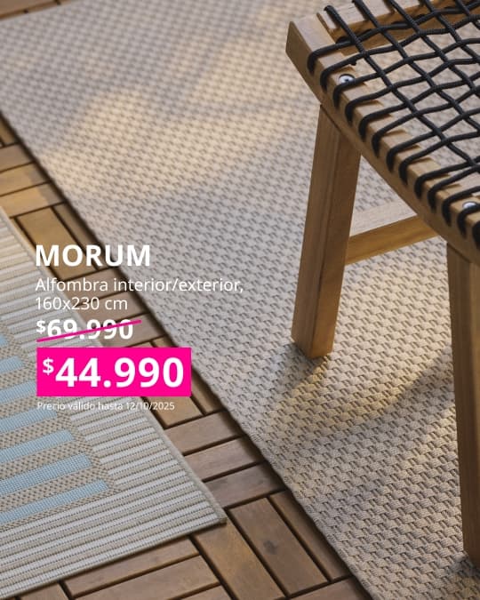 Una alfombra MORUM con su precio especial de $44.990