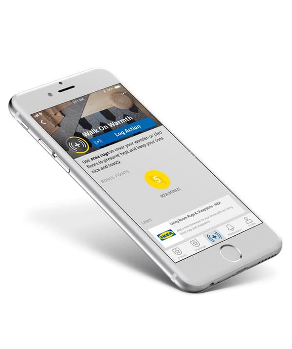 Una aplicació IKEA oberta en un telèfon.