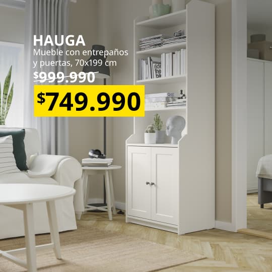 Una bibliote HAUGA con su precio especial por abril.