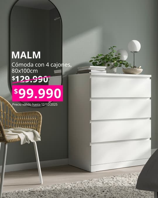 Una comoda MALM con su precio en rebaja.