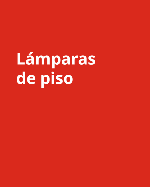 Una imagen de fondo rojo con las palabras "lámparas de piso".