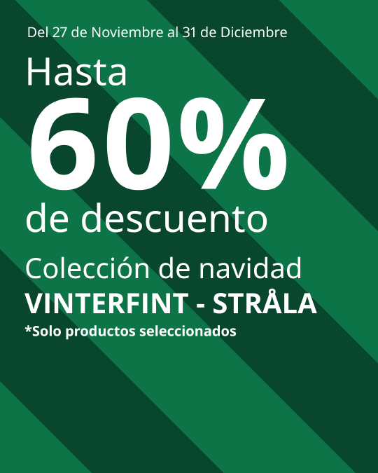 Una imagen verde con texto "hasta 60% de descuento colección Navidad".