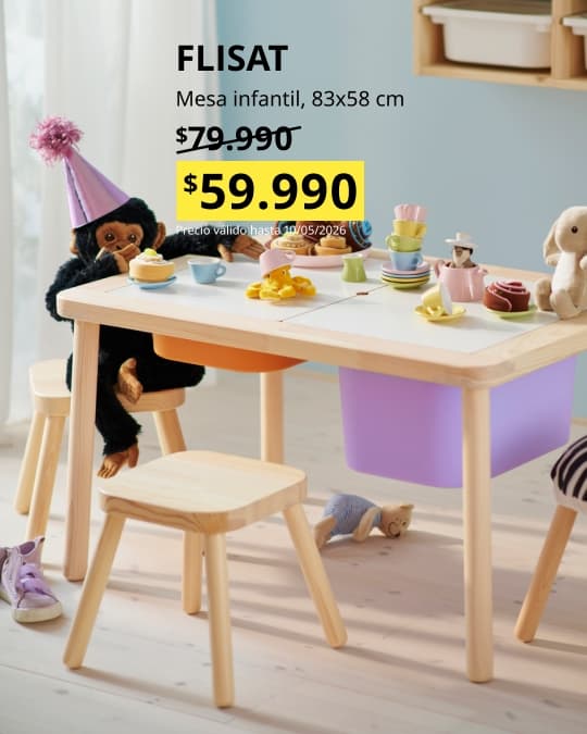 Una mesa con pisos FLISAT con precio especial.