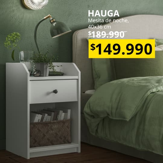 Una mesita de noche HAUGA  con su precio especial durante junio.
