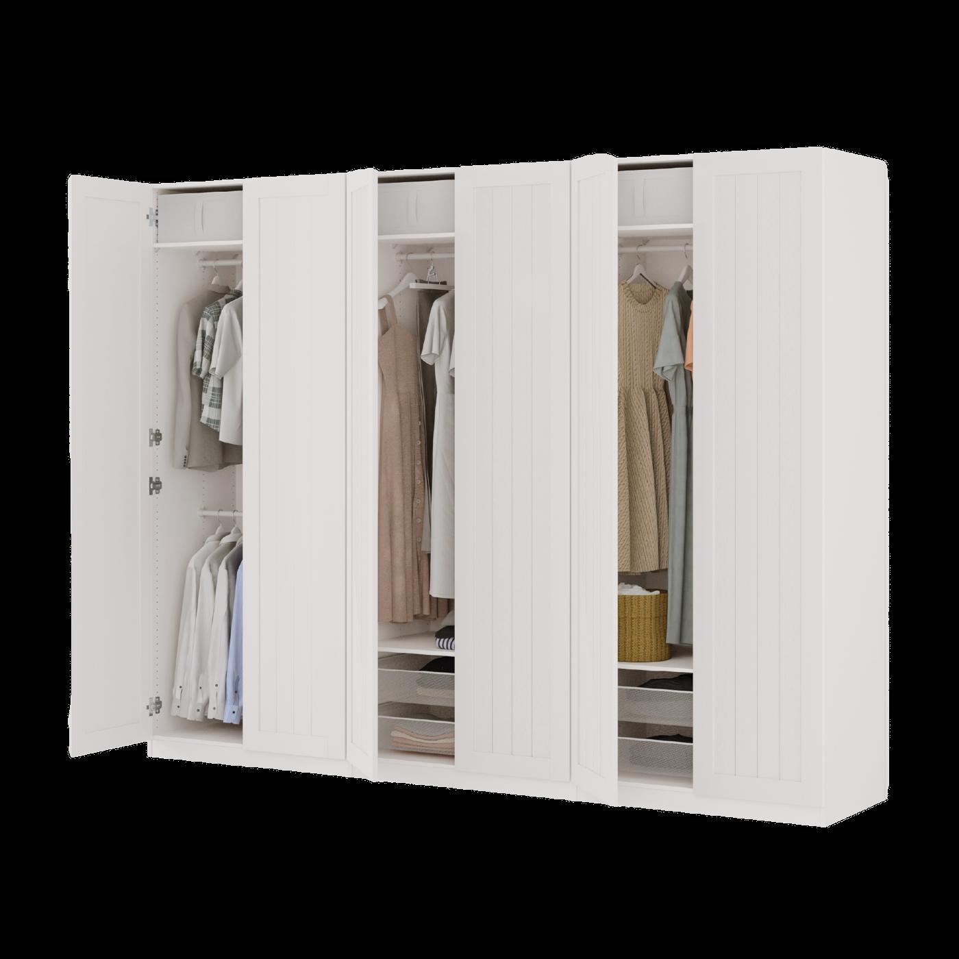 Una struttura PAX bianca con ante a battenti