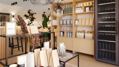 Una tienda con diseño funcional  y elegante