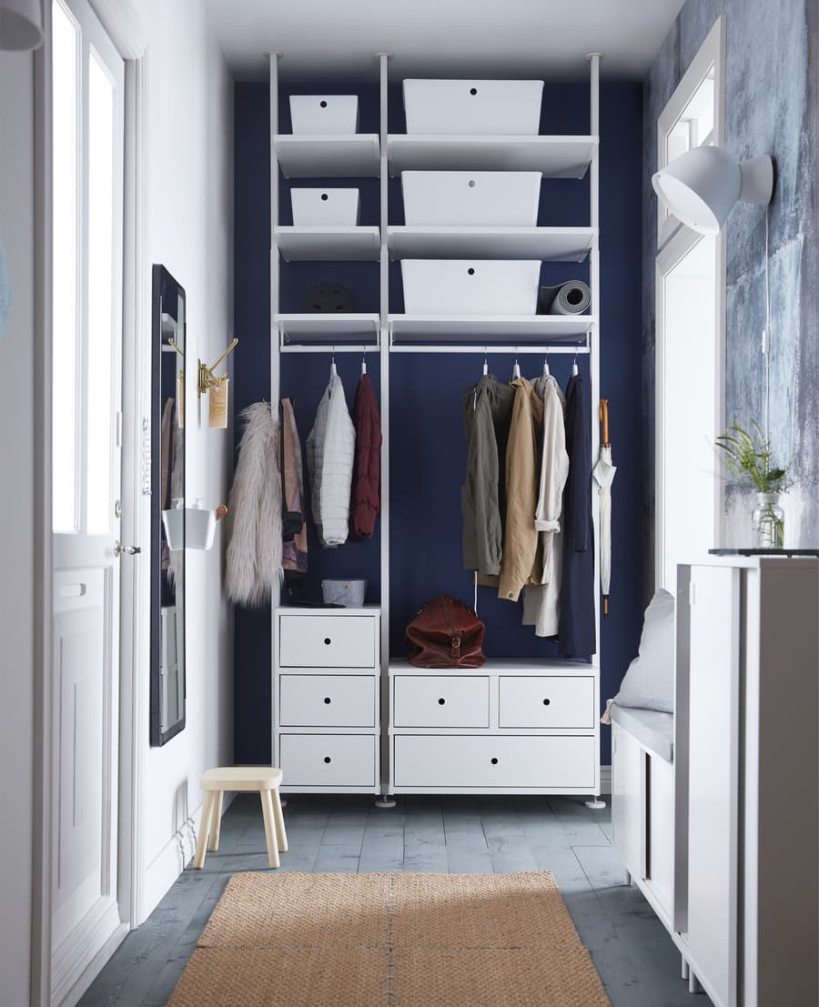 Almacenamiento pequeño e inteligente para el recibidor - IKEA