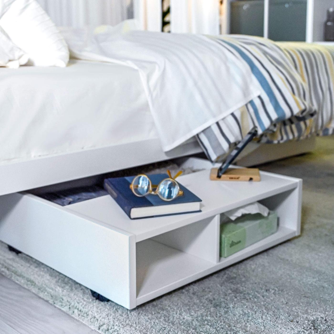 Under bed organization