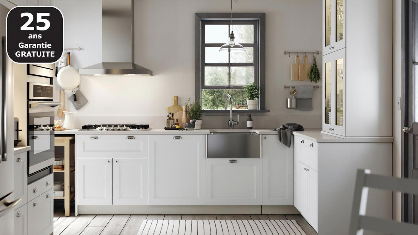 Cuisines METOD finition AXSTAD blanc mat IKEA