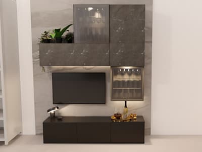 Une solution TV intelligentes qui s’adapte à un petit espace plein de caractère pour recevoir se détendre et exprimer sa personnalité.