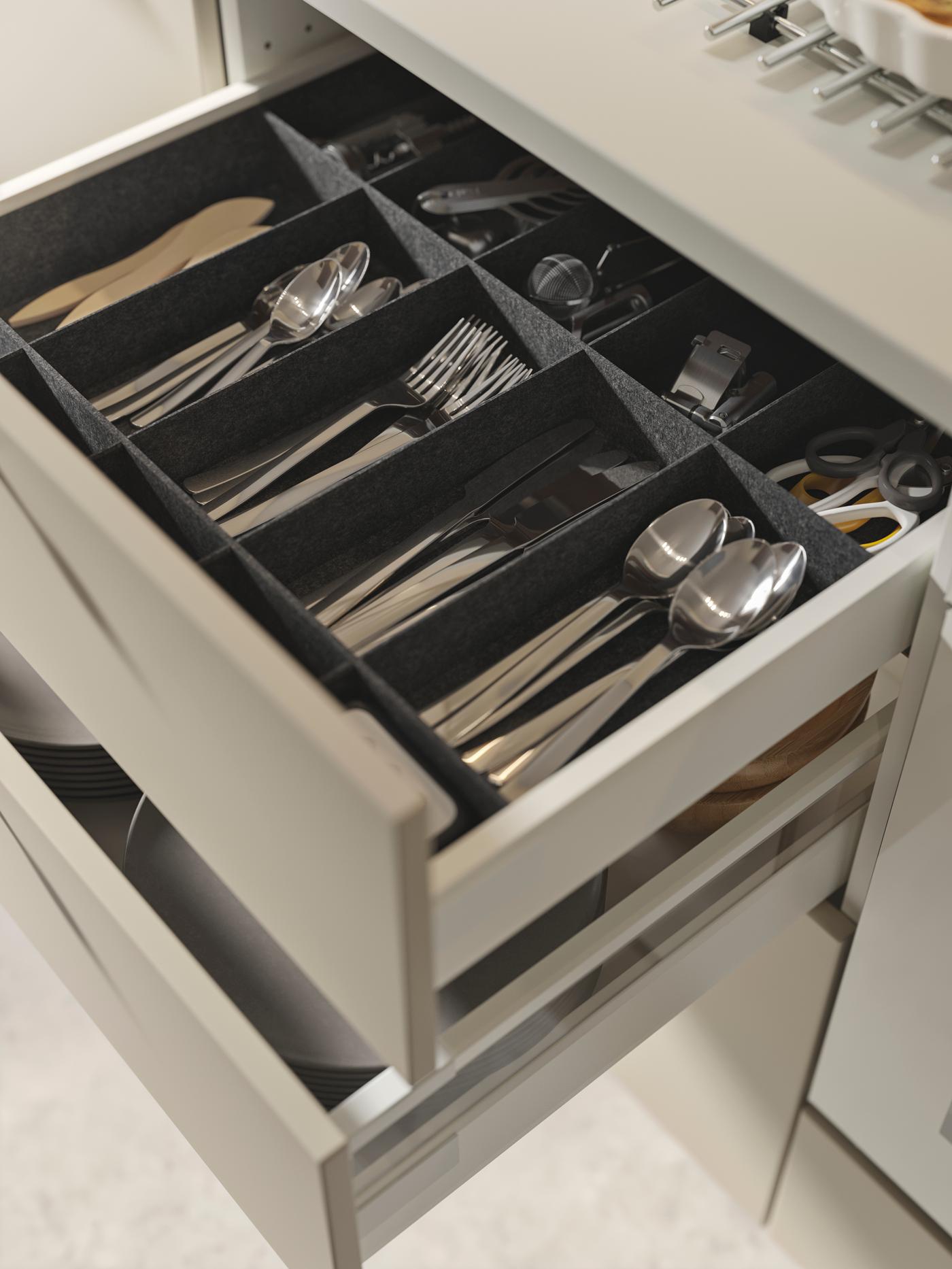 UPPDATERA
Regulowany organizer do szuflady, szary, 60 cm