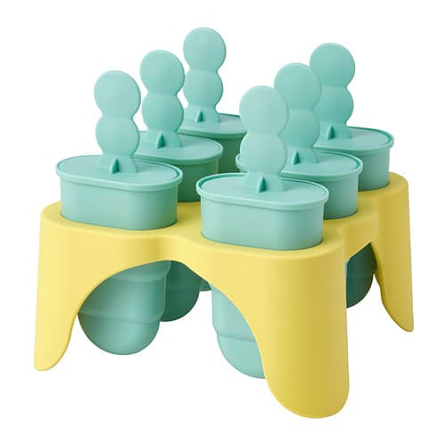 UPPFYLLD molde helado turquesa/amarillo 6un