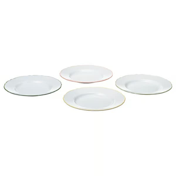 UPPLAGA side plate 22 cm white/mixed colours