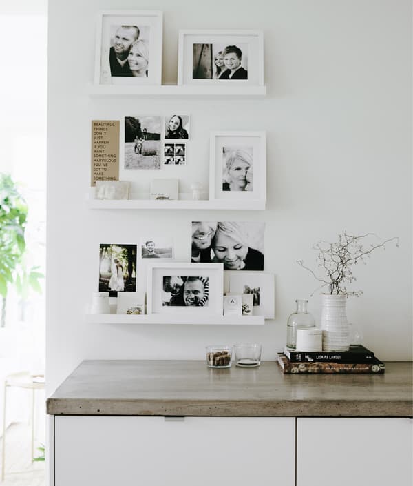Use family photos to add personality
