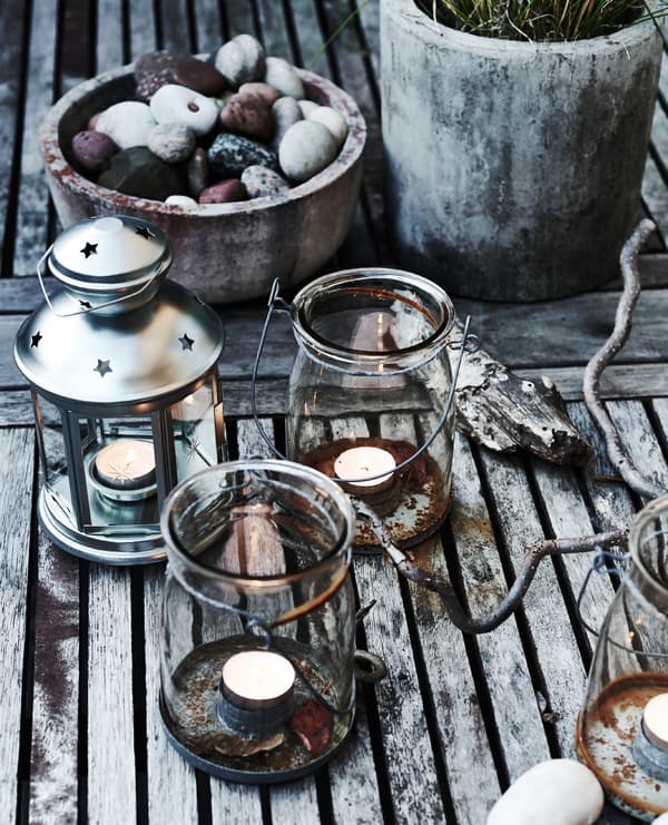 Use lanterns to make the daylight last longer.