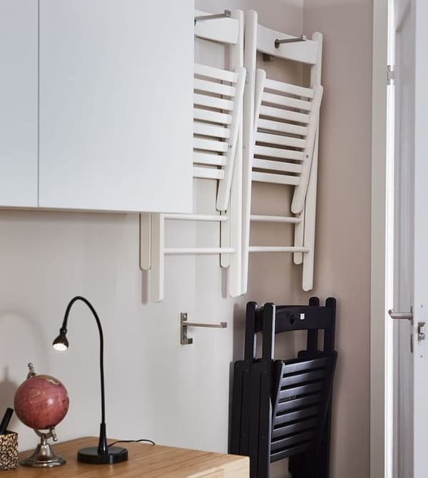 Use your space to store folding chairs