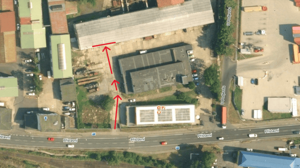 Ústí nad Labem - plán výdejního místa. 