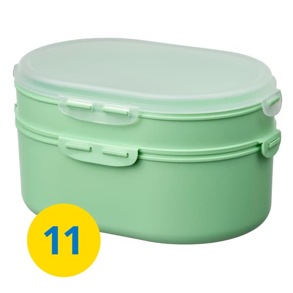 UTBJUDA stackable lunch box for dry food.