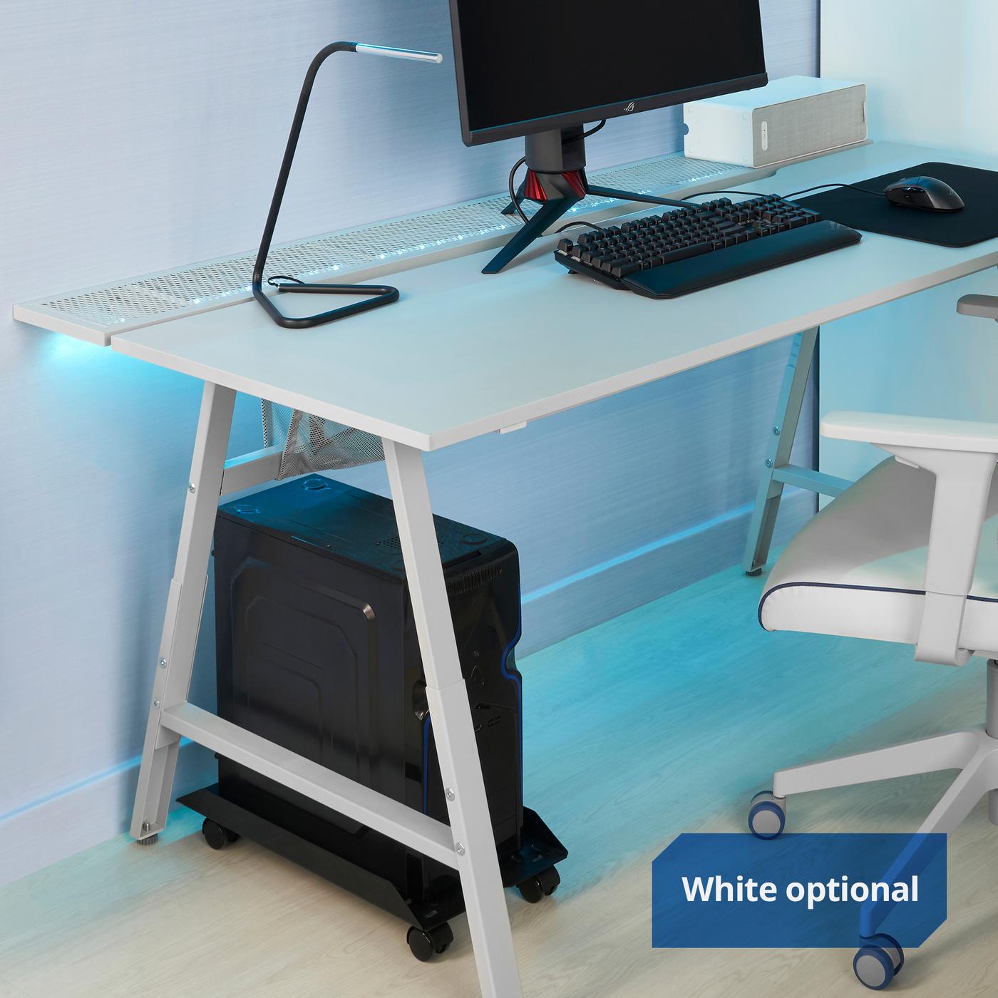 UTESPELARE Gaming desk, ash effect/grey, 160x80 cm, $249