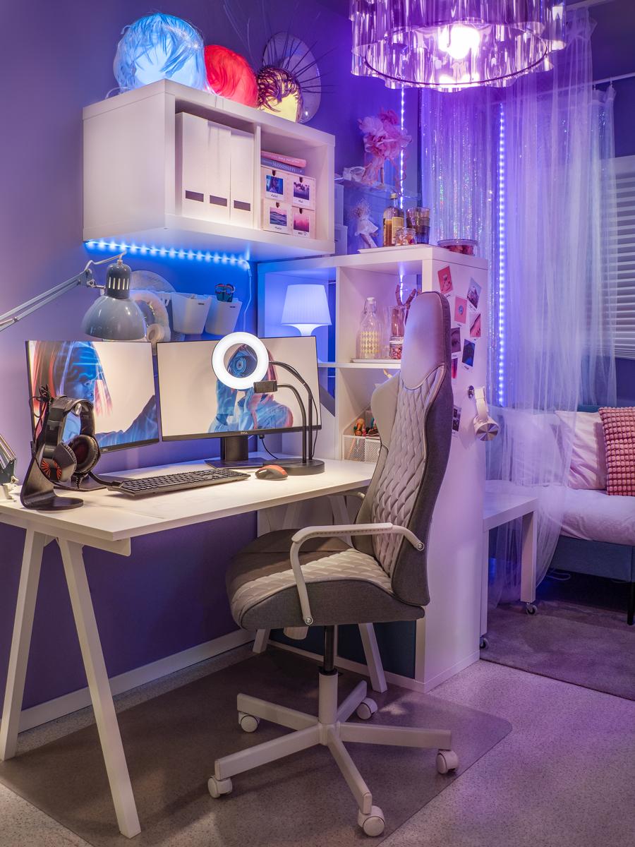 UTESPELARE Krzesło gamingowe/biurowe, Bomstad szary