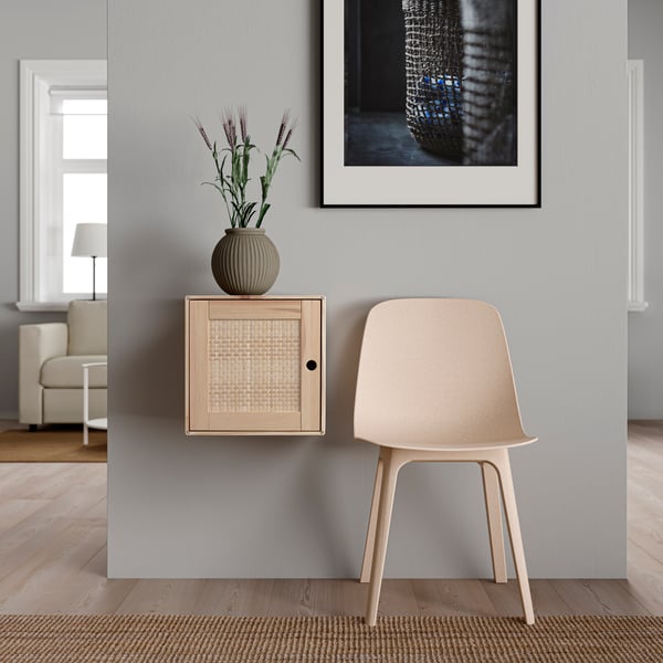 VÄLJARE
Cabinet with door, pine/woven poplar,
35x35x35 cm