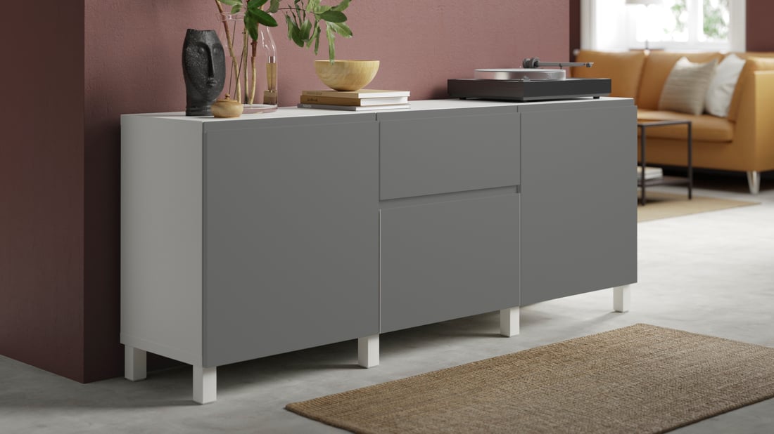 Modern Jpull Integrated Handle Door for BESTÅ System IKEA