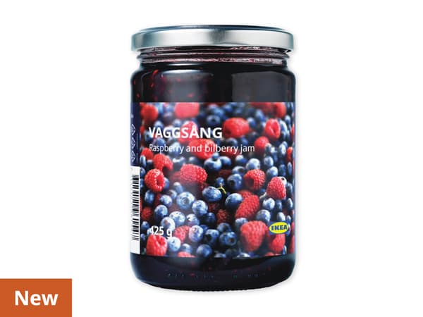 VAGGSÅNG raspberry and bilberry jam 425 g