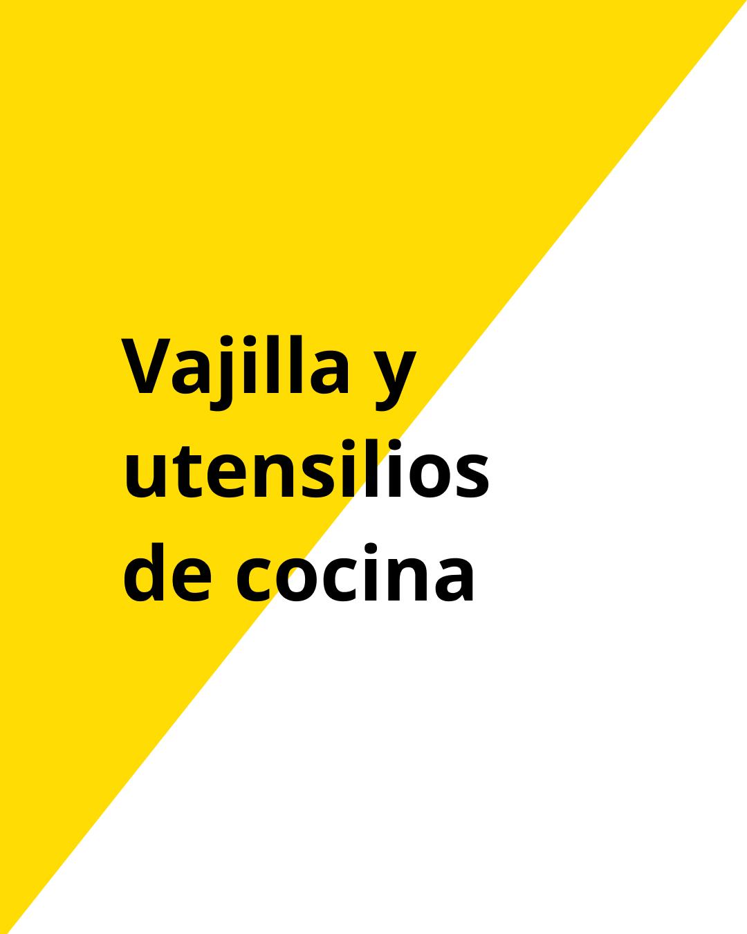 Vajilla y utensilios de cocina