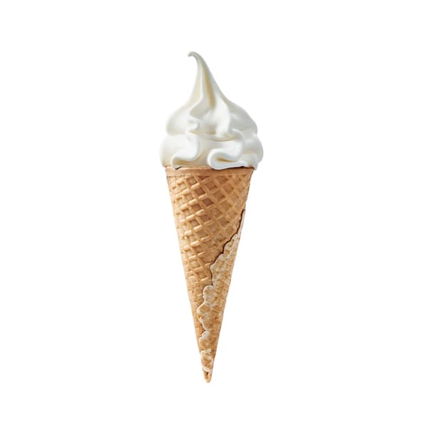 Vanilla Soft Ice in Waffle Cone