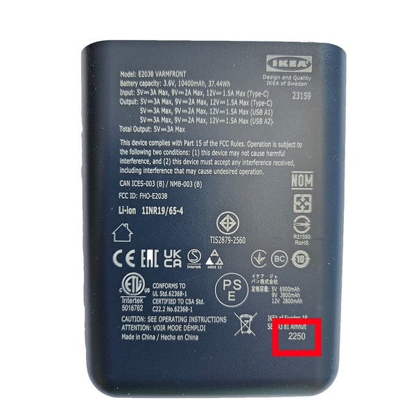 VARMFRONT portabel batteriladdare