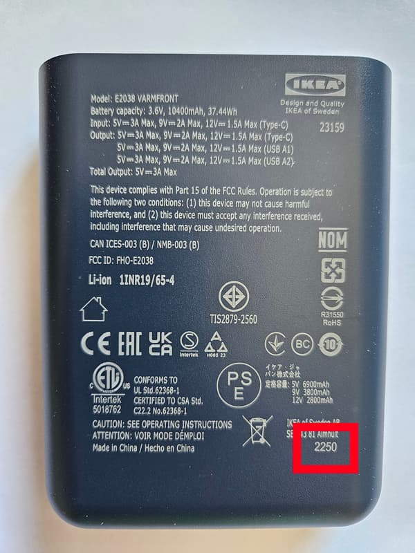 VARMFRONT Powerbank