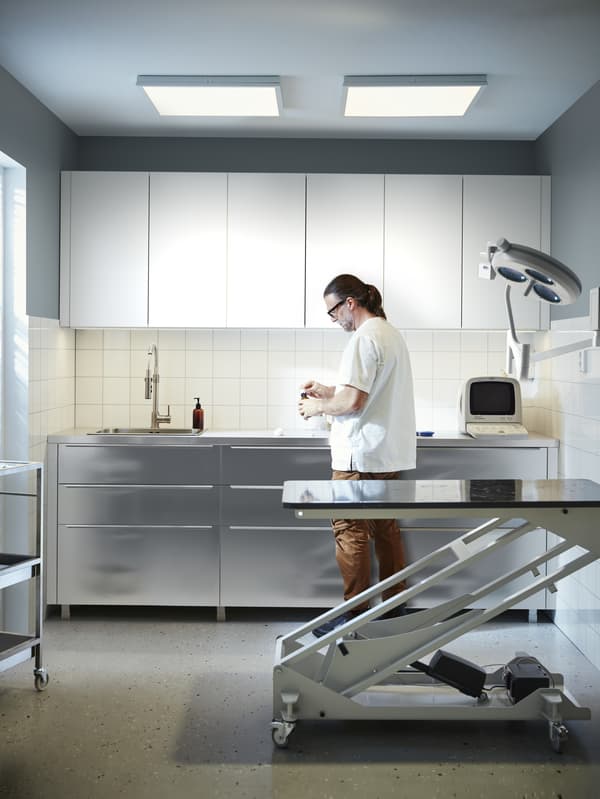 VÅRSTA Front szuflady, stal nierdz40x20 cm