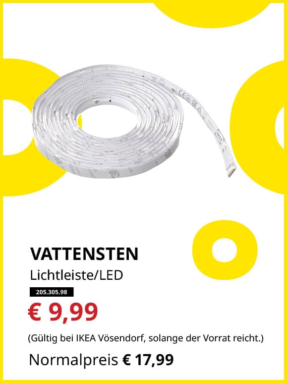 VATTENSTEN Lichtleiste LED statt € 17,99 zum Knut Preis von € 9,99