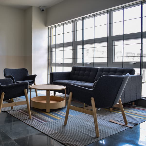 VEDBO Armchair, Gunnared dark grey – IKEA​
​

Vedbo armchair is ideal when you want to relax in your own space in an open environment, yet still want the opportunity to socialise with others when you like. The cover in dark grey adds elegance and style.​
