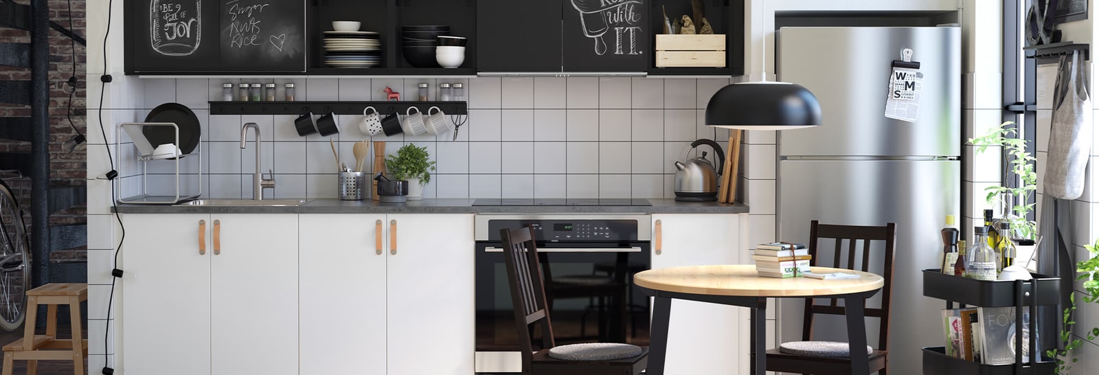 Sleek White Kitchen VEDDINGE Series IKEA