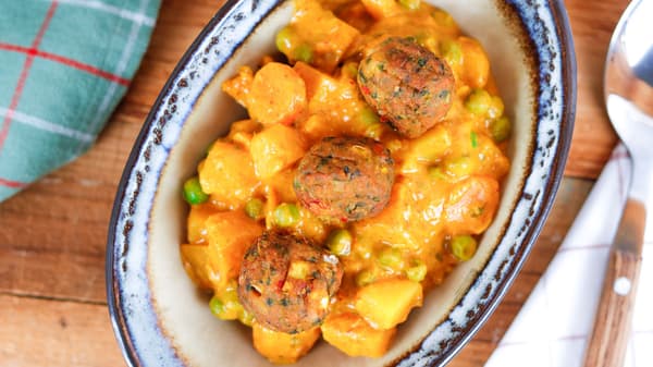 Veganes Kürbis-Kartoffel-Curry