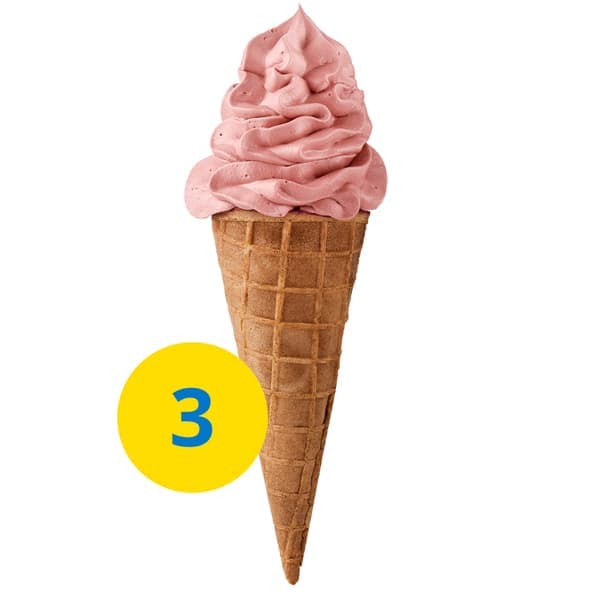 Veganská jahodová zmrzlina.