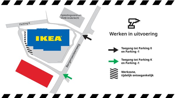 Verkeersplan IKEA Anderlecht
