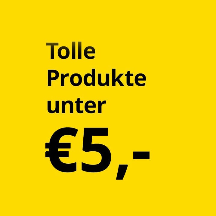 verschiedene Produkte unter fünf Euro