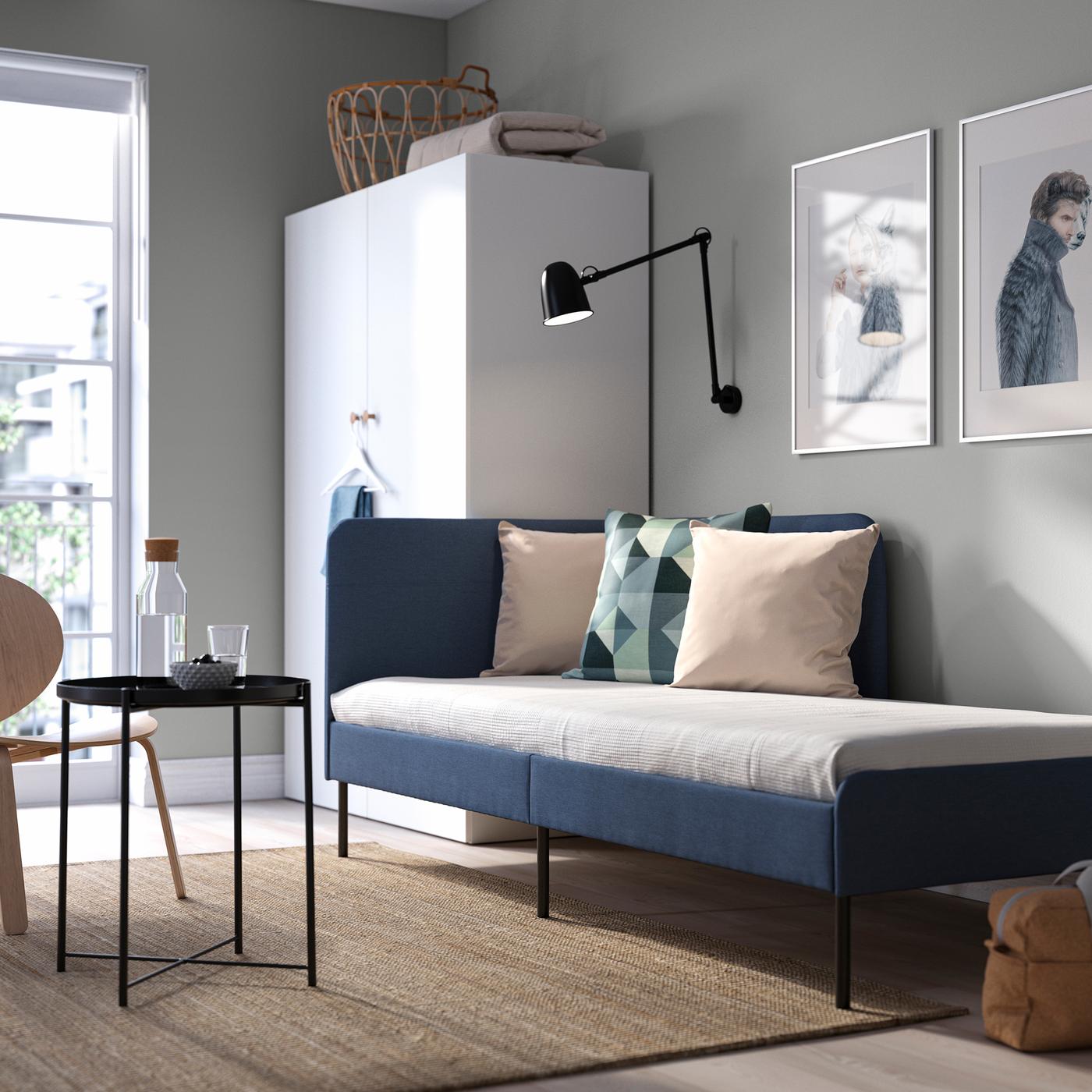 View this cozy bedroom, furnished with KLEPPSTAD full-double bed, TRONNES cabinet and more. All under ₱15,000!