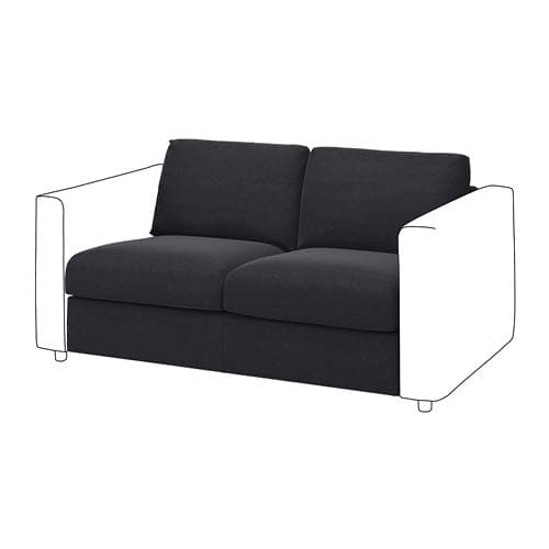 VIMLE
Hoes 2-zitselement, Saxemara zwartblauw