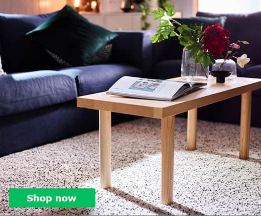 VINDUM Rug, high pile, white
