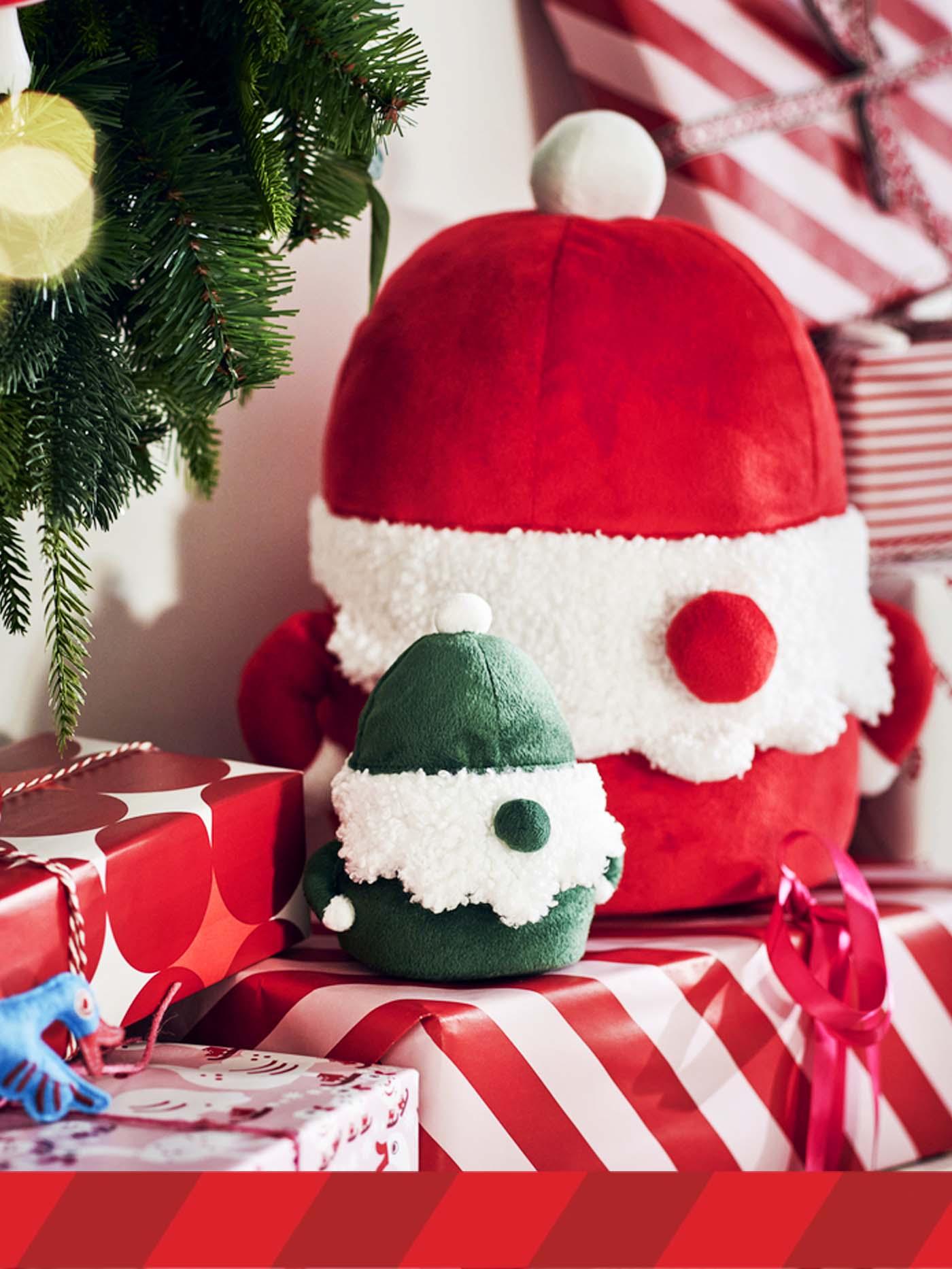 VINTERFINT decoration 14 cm Santa Claus red and green as Christmas gift ideas