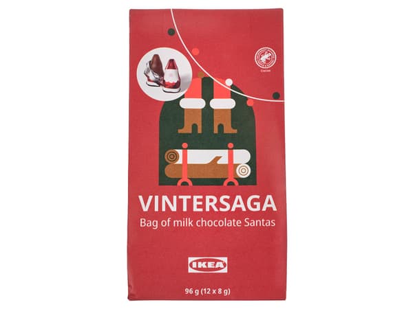 VINTERSAGABag of milk chocolate Santa, 96g
