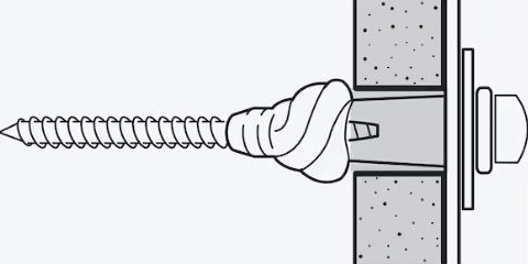 Visand seinatüübli sees olevast kruvist, mis on keeratud näiteks kipsplaadist seina.