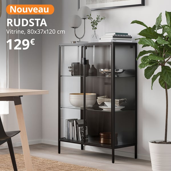vitrine anthracite dans un salon
