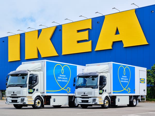 Volvo trucks delivering for IKEA